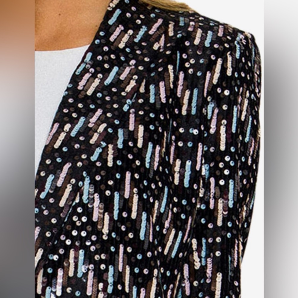 Endless Rose Oversized Multicolored Sequin Blazer - image 5